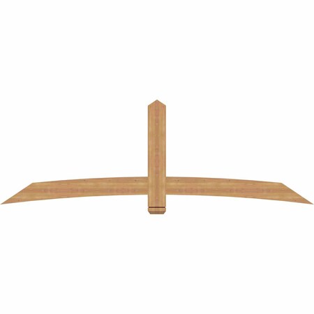 Ekena Millwork Bellingham Timber Gable Bracket, Western Red Cedar, 96"W x 32"H x 1 1/2"D x 5 1/2"F, 8/12 Pitch GBW096X32X0206BEL00SWR